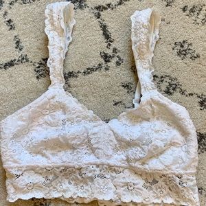 Aerie White Lace Bralette- Size Small